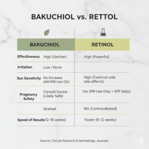 Bakoluchiol vs. Retinol at a Glance