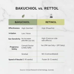 Bakoluchiol vs. Retinol at a Glance